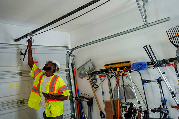 Professional Garage Door Panel Replacement technician working in Crystal Lake, IL
